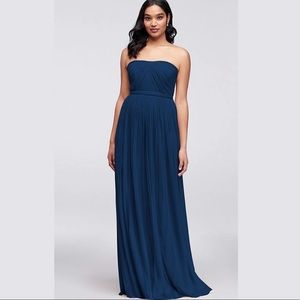 David’s Bridal Versa Mesh Dress in Marine (Navy)